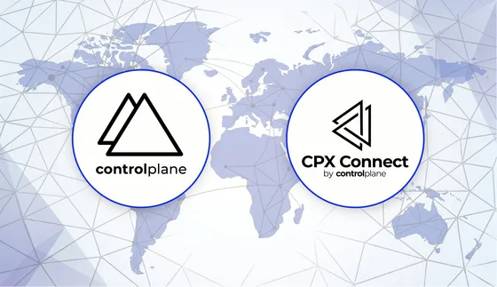 ControlPlane and CPX Connect logos over a connected world map, marking CPX Connect as part of the ControlPlane group